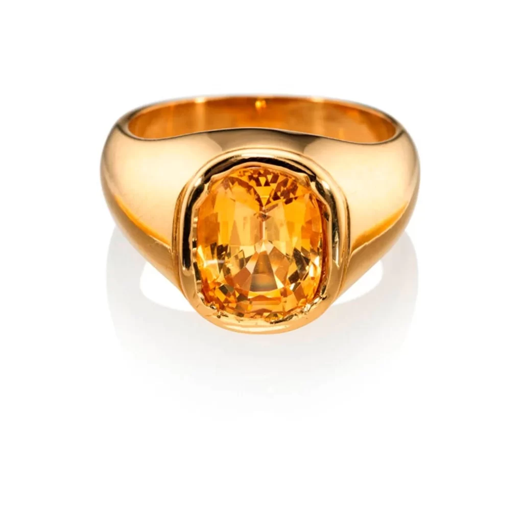 Yellow sapphire ring